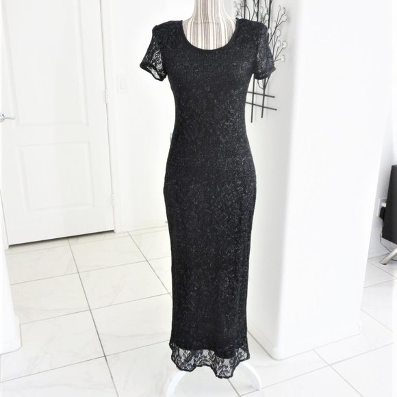 Jessica Howard Dresses & Skirts - Vtg Jessical Howard Super Sexy Curve Hugging Formal Full Length Dress S / 2 / 4